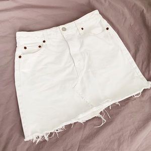 RE/DONE High Rose White Mini Skirt (Size 26)